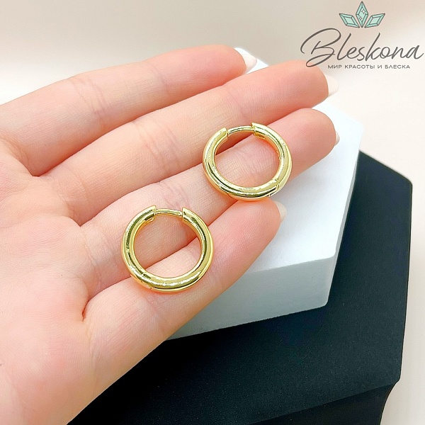 19,5мм  Цвет золото, Швензы бублик Конго Люкс