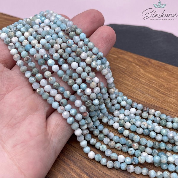 Ларимар алмазная огранка №1 4 мм