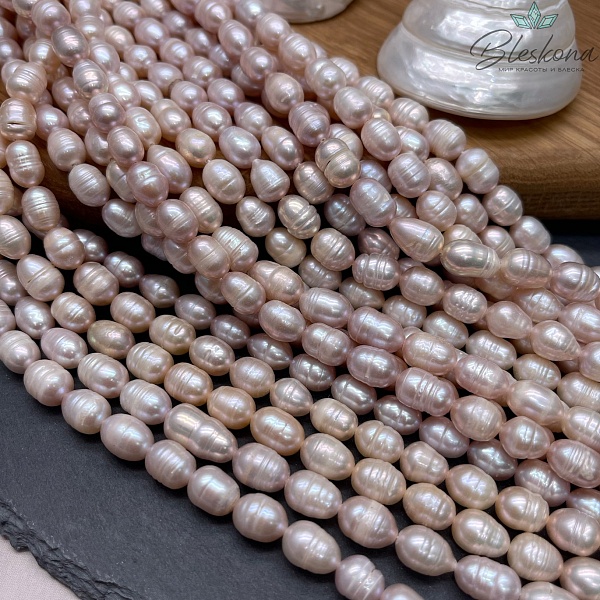 Жемчуг рис фиолетовый 7,5 мм F34249