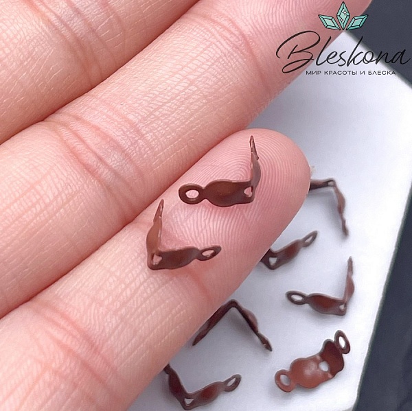 8,5*4 мм, Каллоты коричневая эмаль уп.10шт