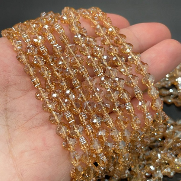 6 мм Стекло Lux, клевер, цвет карамельный