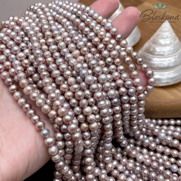 Жемчуг шар фиолетовый 5,5 мм 