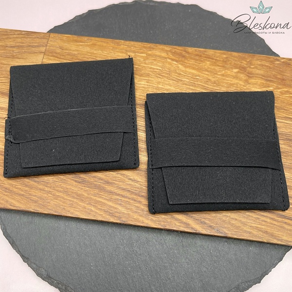 Мешочек- Конверт бархат Черный 7 см 