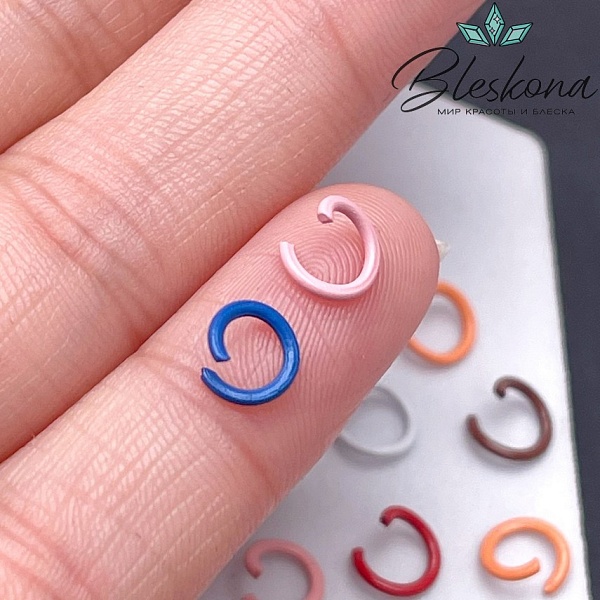 6,5 мм, Колечки эмаль микс уп.1 гр